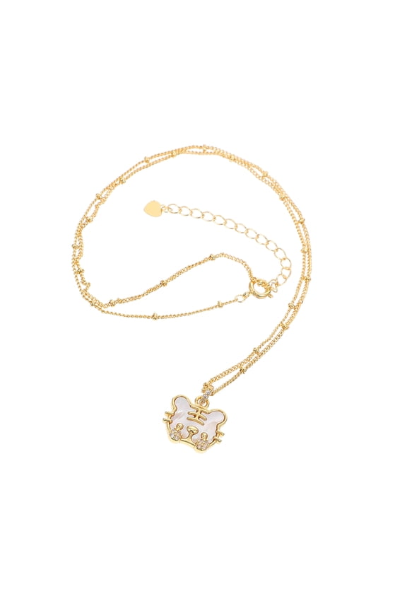 Elegant Tiger Neck Pendant in Golden Copper with Smooth Edges and Durable Design