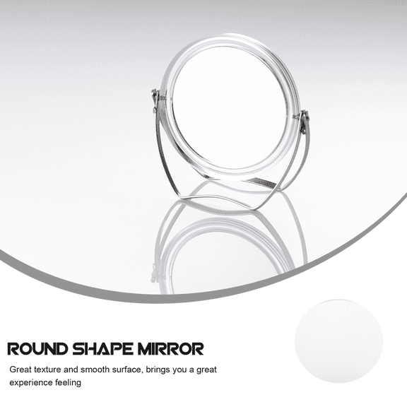 LOLIPPYY Elegant White Round Acrylic Mirror for DIY Desktop and Wall Makeup Mirror Decoration