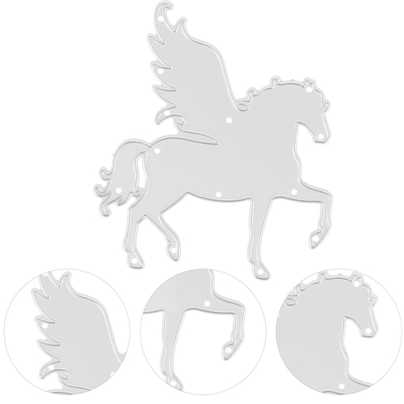 LOLIPPYY Embossing Folder Compatible Metal Cutting Die with Horse Design for Crafts