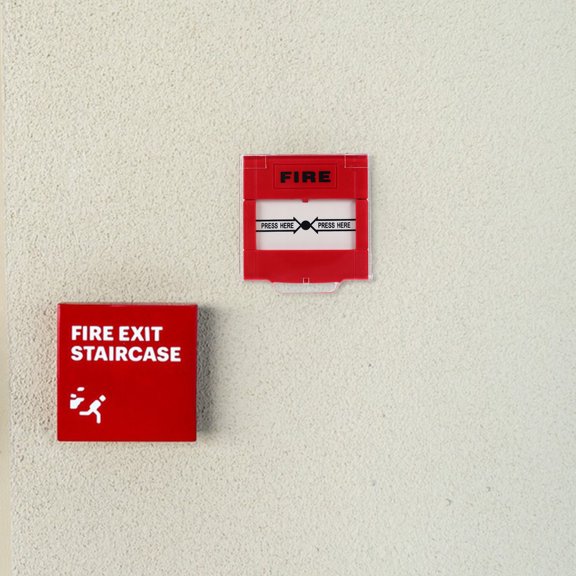 LOLIPPYY Emergency Fire Alarm Button Manual Reset Red Debris Water Resistant Quick Response