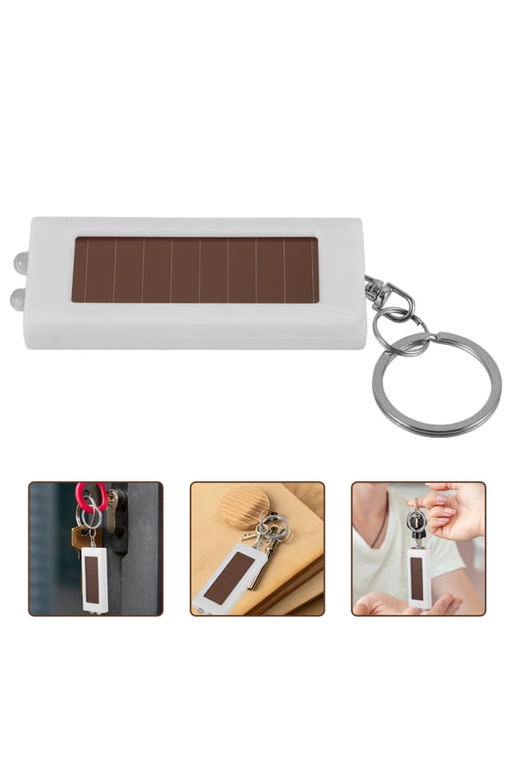 Solar Powered LED Emergency Flashlight Keychain, Compact 1-Pack for Camping, Hiking, and Outdoor Use
