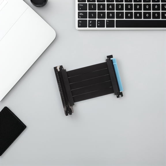 LOLIPPYY Emi Shielded Pcie GPU Riser Cable Black Full Speed Graphics Card Extension for Atx Case