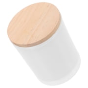 LOLIPPYY Empty Glass Candle Jar with Wooden Lid for Candle Making Storage and Home Decoration