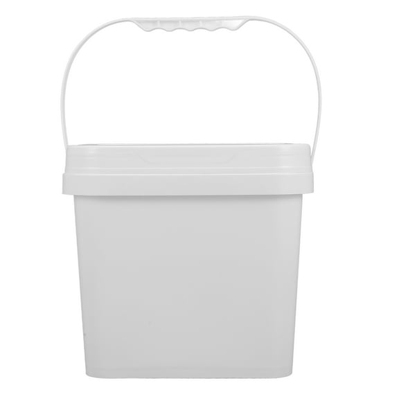 LOLIPPYY White Empty Paint Can Made of PP Plastic for Home Use, Simple Design, 1 Piece Container