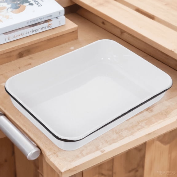 LOLIPPYY Nonstick Enamel Baking for Oven Use, Bakeware for Home and Restaurant Cooking