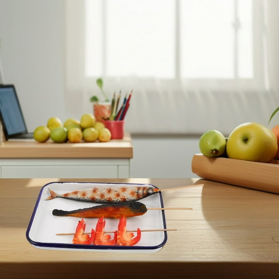 LOLIPPYY Nonstick Enamelware Rectangular Baking Dish for Casserole and Oven Use - 1 Piece Plate