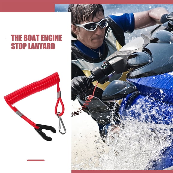 LOLIPPYY Engine Stop Tether Cord Emergency Safety Lanyard for Outboard Motors 5PCS Durable Plastic Metal