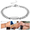 thumbnail image 1 of LOLIPPYY Engraved Titanium Steel Bracelet with Colorful Chain for Men and Women, 1 of 8