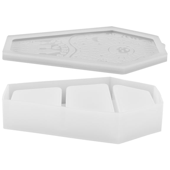 LOLIPPYY Epoxy Resin Mold for Coffin Shape Accessories, Display Model, Office Decoration, 1 Piece Crafting Tool