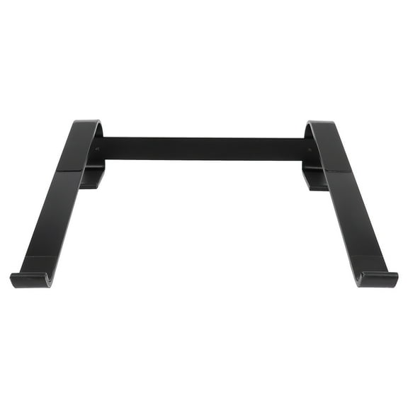LOLIPPYY Ergonomic Black Metal Laptop Stand Rack with Open Design for Cooling and Stability