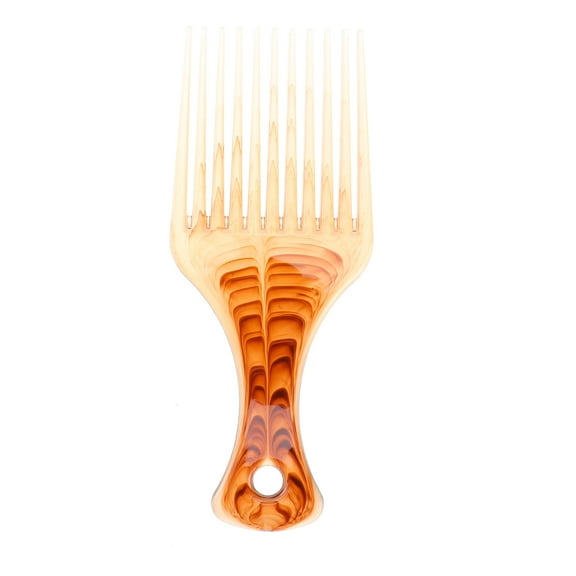 LOLIPPYY Ergonomic Coffee Hair Pick Comb for Thick Curly Hair Adds Volume and Controls Frizz