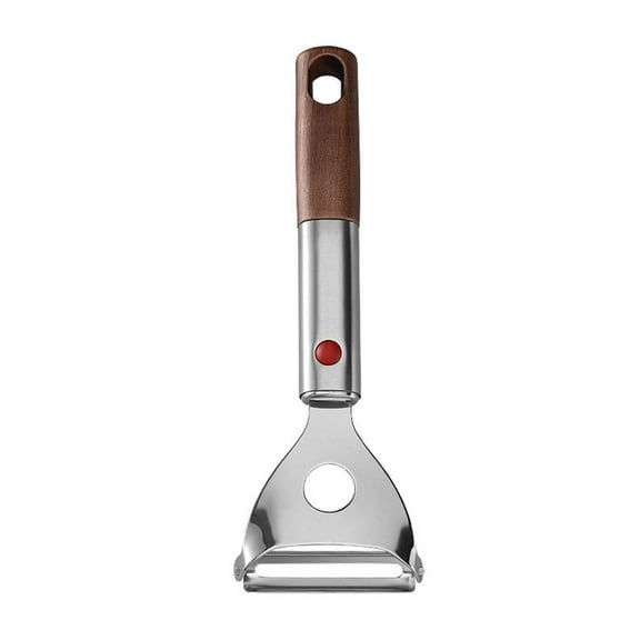LOLIPPYY Ergonomic Light Brown Potato Peeler Stainless Steel Carrot and Cucumber Tool