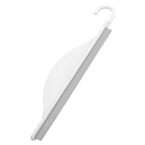 LOLIPPYY Ergonomic Silicone Bathroom Glass Squeegee for Mirror and Sink Water Stain Removal White