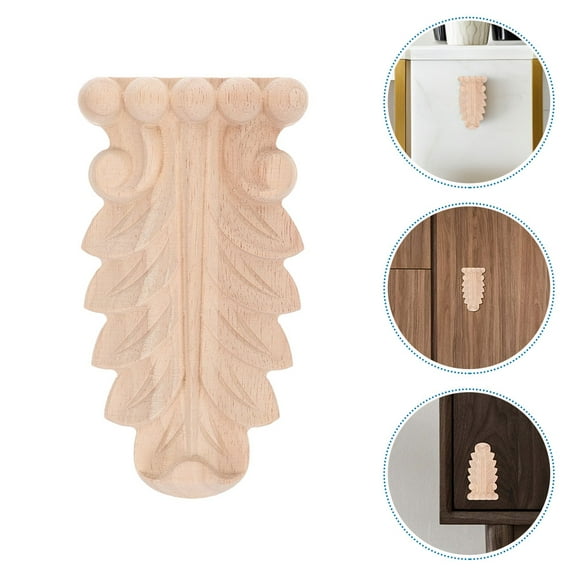 LOLIPPYY European Corbels Beige Wood Carved Appliques for Interior Designers 1Set