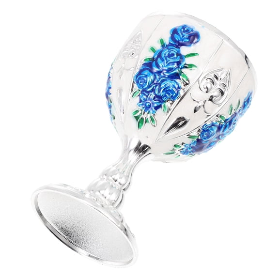 LOLIPPYY European Style Retro Wine Chalice Made of High End Metal for Celebrations