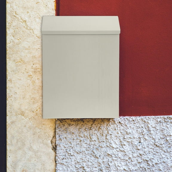 LOLIPPYY Beige European Style Wall-Mounted Lockable Mailbox Letter Post Container for Home Use