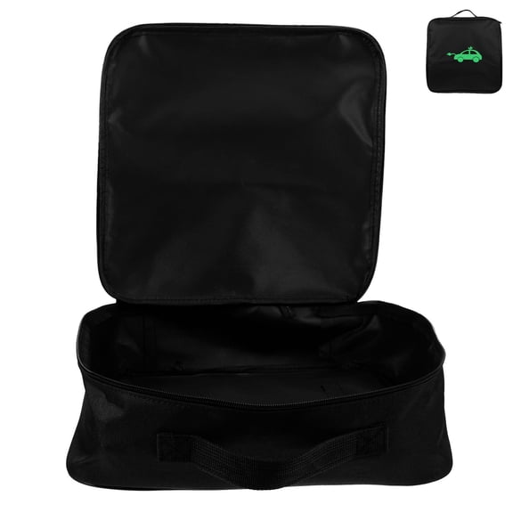LOLIPPYY Ev Charger Storage Organizer Bag Black with Hand Strap for Car Cable Protection