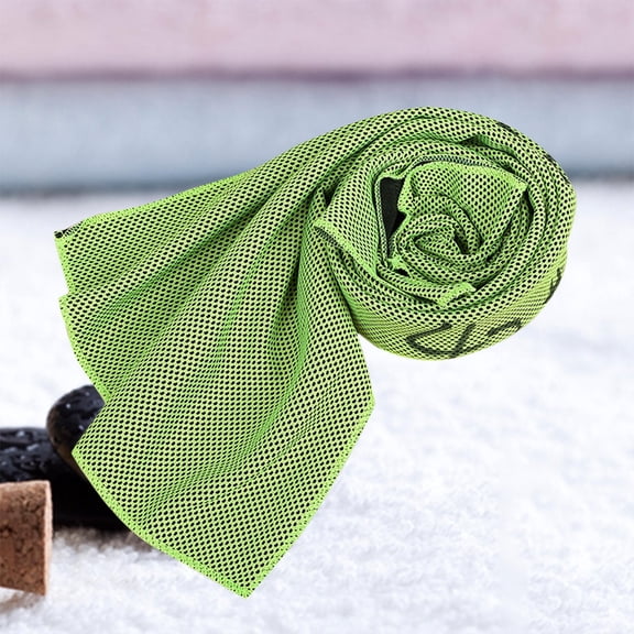 LOLIPPYY Exercise Cold Towel Polyester Quick Cooling for Outdoor Use 1Pack Green