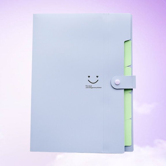 LOLIPPYY Expanding Violet File Folder with Snap Closure Plastic Document Holder