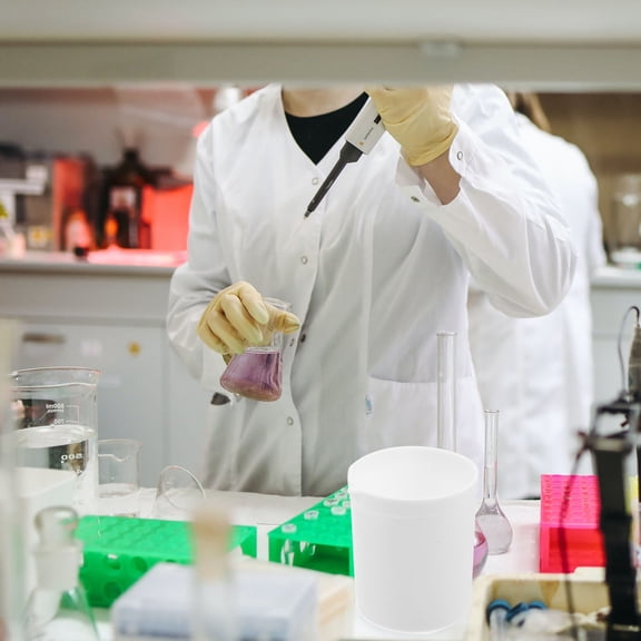 LOLIPPYY PTFE Experiment Beakers Set for Accurate Measurement, White, Lab Glassware 1 Set