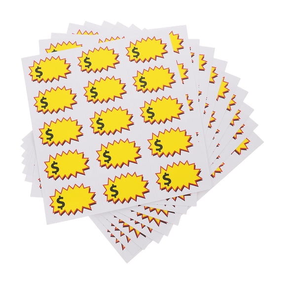 LOLIPPYY Eye Catching Yellow Garage Sale Price Stickers for Versatile Retail Pricing