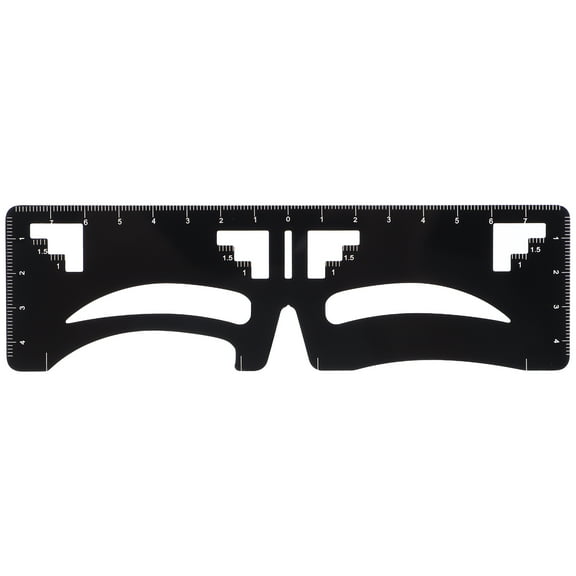 LOLIPPYY Reusable Black Eyebrow Ruler for Precise Makeup with Comfortable Durable Material
