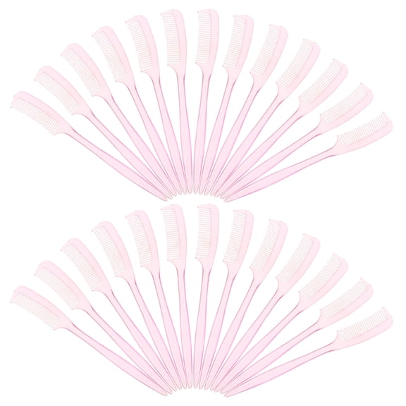 LOLIPPYY 100Pcs Portable Pink Eyelash Separator Comb for Lash Styling and Eyebrow Grooming