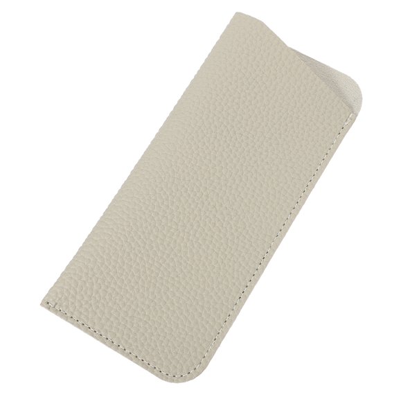 LOLIPPYY Eyewear Pouches Eyeglasses Case Light Grey PU 1Pack Dustproof Rectangular Family Friends Back to School