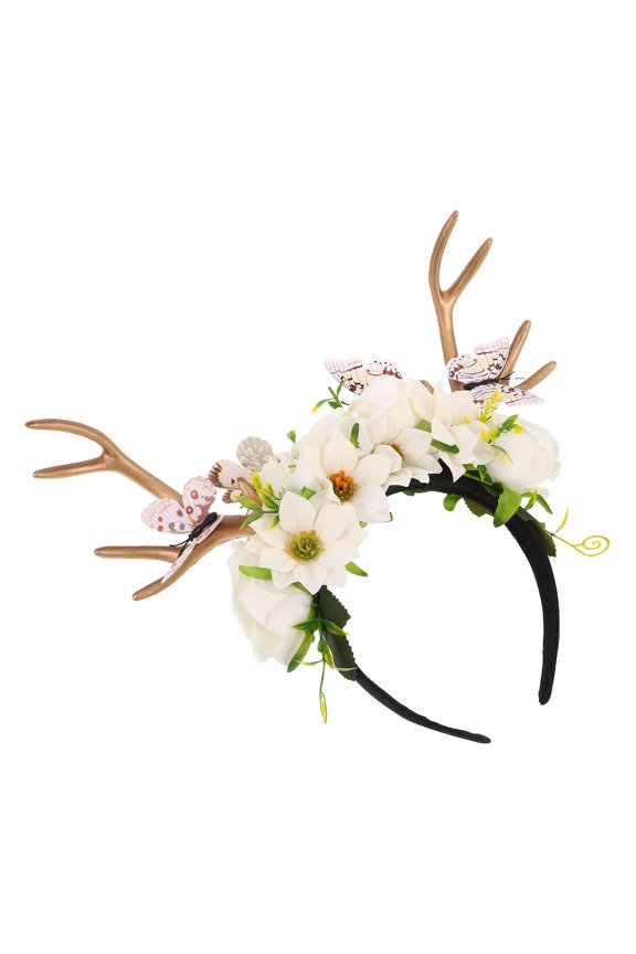 Fairy Style Antlers Headpiece With PVC Butterfly 1Pack For