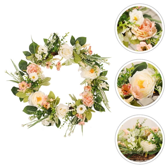 LOLIPPYY Fake Flowers Rose Wreath in Assorted Color for Banquet Holiday and Home Decoration