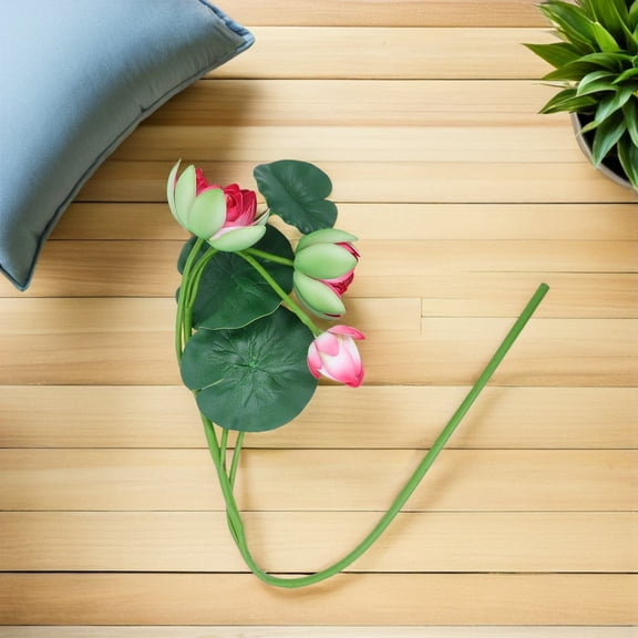 LOLIPPYY Fake Lotus Flower Red Eva for Stage Props Indoor Outdoor Decoration 1 Pcs