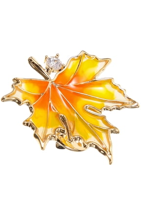 Fall Leaf Brooch Pin for Women, Decorative Safety Pin Accessory, Stylish -Shaped Fashion Jewelry