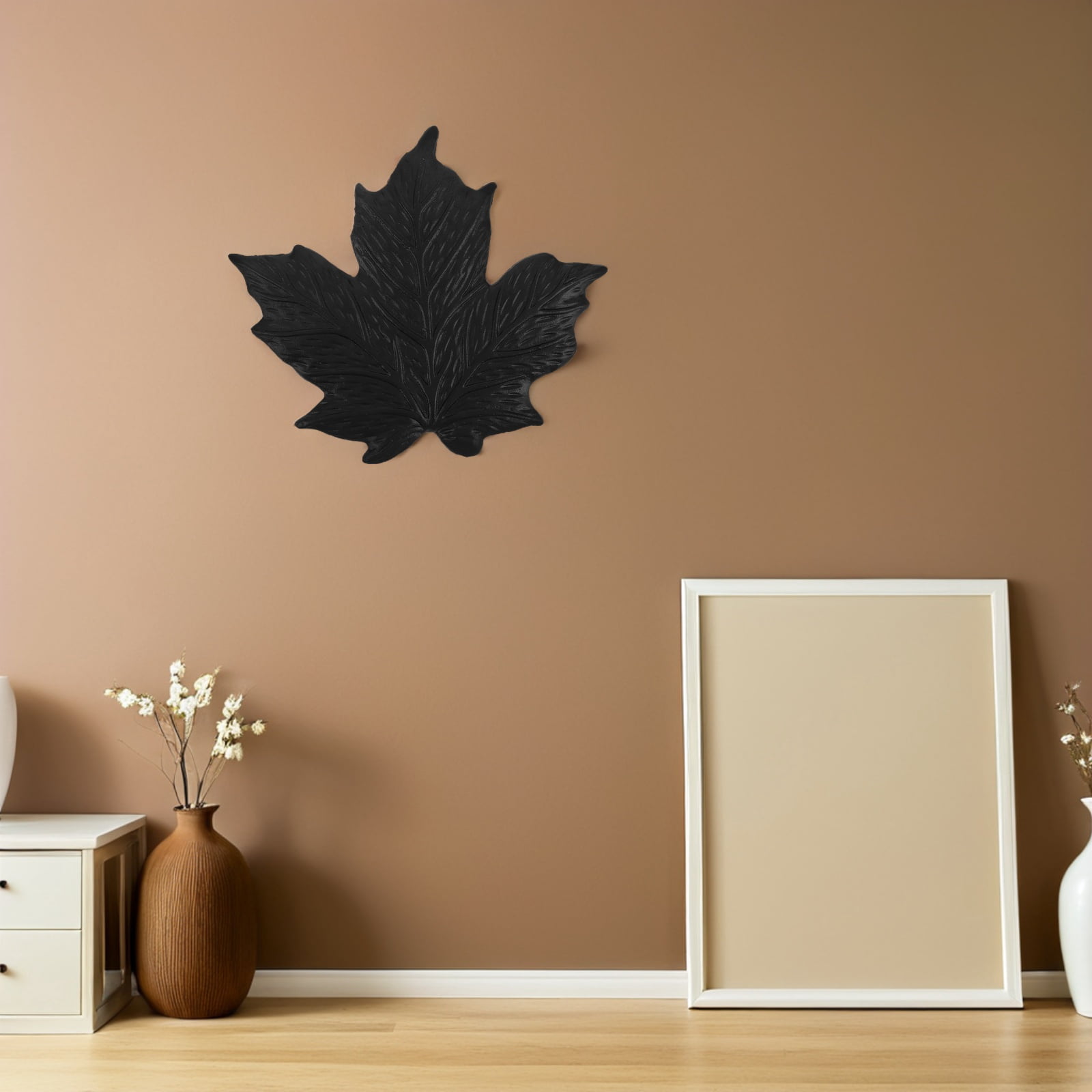 Curated visual reference: Gallery Detail: Lolippyy Farmhouse Style Metal Wall Art With Textured Maple Leaf