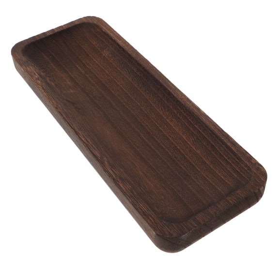 LOLIPPYY Farmhouse Style Wood Decorative Tray Brown Rectangle for Dining Table Candle Holder