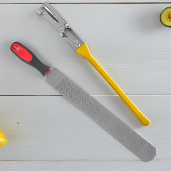 LOLIPPYY Farrier Hoof Rasp with Handle Carbon Steel Coarse Fine Rasp for Equine Hoof Maintenance
