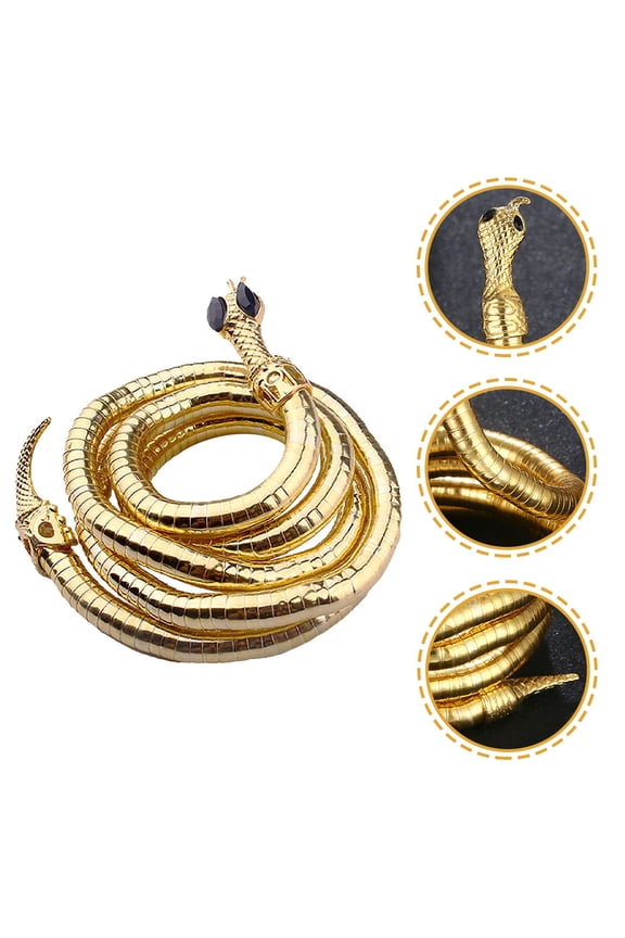 Fashion Snake Jewelry Women Bracelet in Golden Alloy 1Set