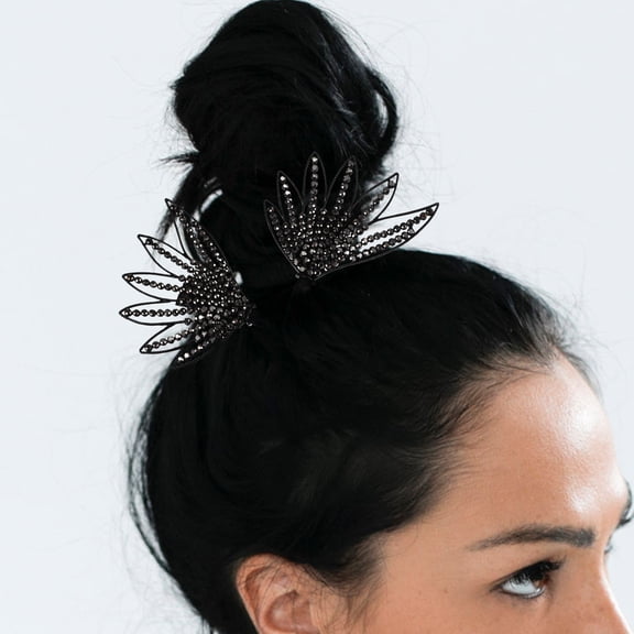LOLIPPYY Fashionable Black Hair Bun Maker Decorative Styling Tool Smooth Material Comfortable for Daily Use