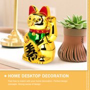 LOLIPPYY Fashionable Golden Waving Paw Cat for Car Interior and Unique Home Decorative Ornament