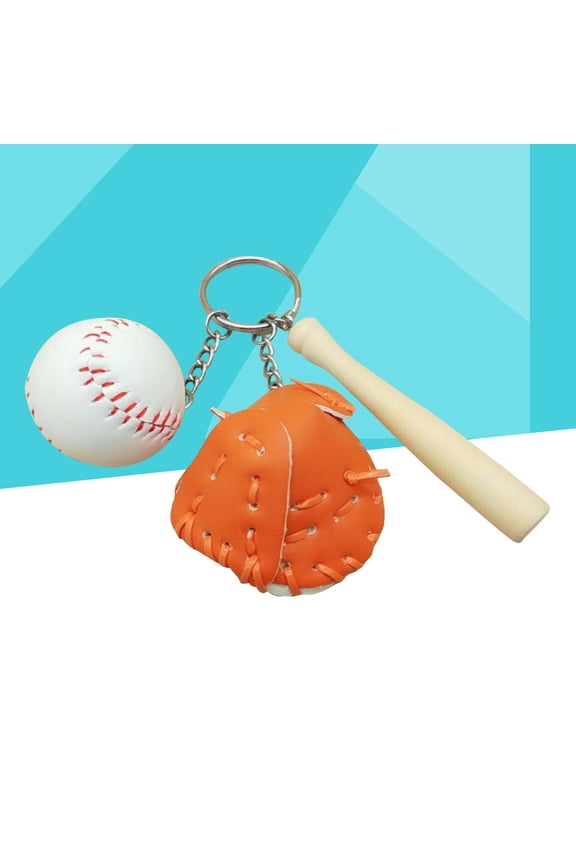 Stylish Orange Baseball Metal Keychain Key Unique Accessory for Men Women All Occasions Decoration