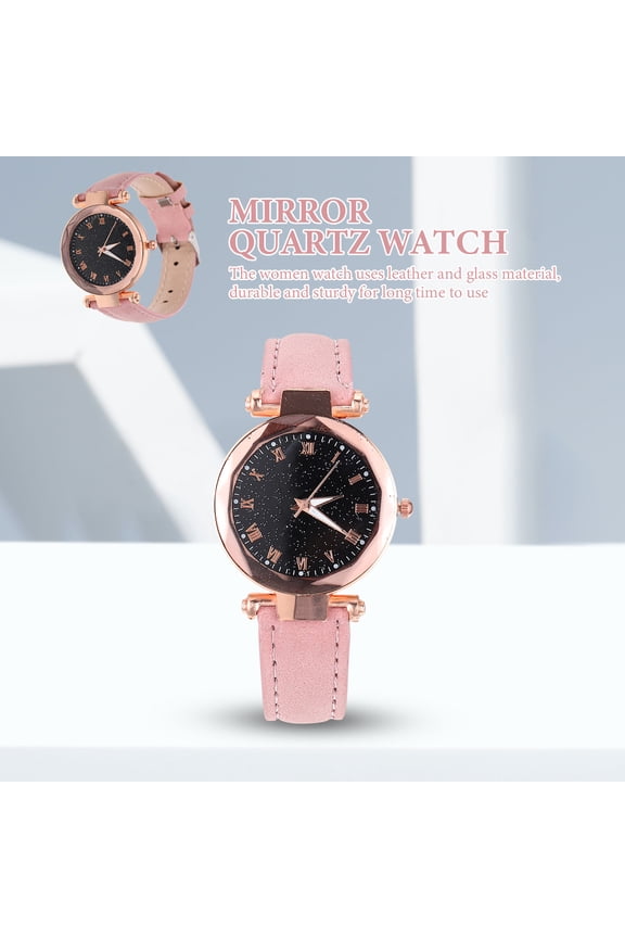 Fashionable Pink Women's Wristwatch with and Stainless Steel, Adjustable for All Occasions