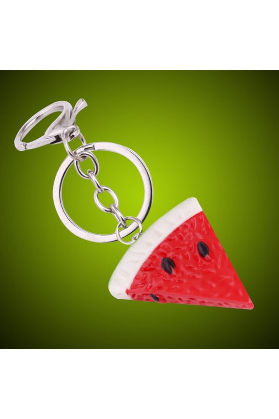 Fashionable Red Fruit Resin Bag Charm Keychain for Car Keys and Handbags
