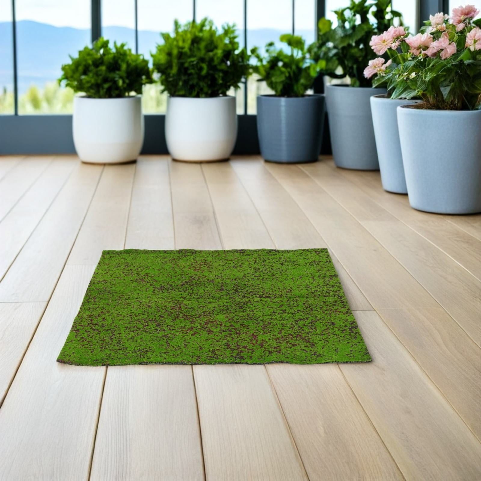 LOLIPPYY Synthetic Grass Turf Green Moss Patch for Outdoor Garden Decor and Indoor Vase Filler Table Decoration