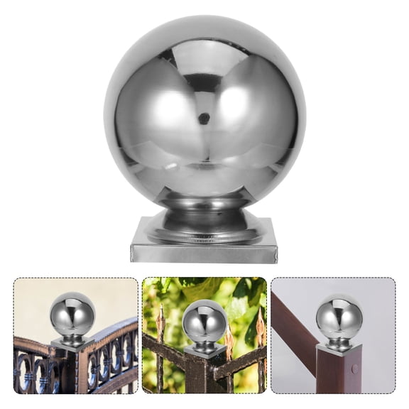 LOLIPPYY Fence Post Accessory Guardrail Post Cover Cap Easy Installation Silver 1Pcs