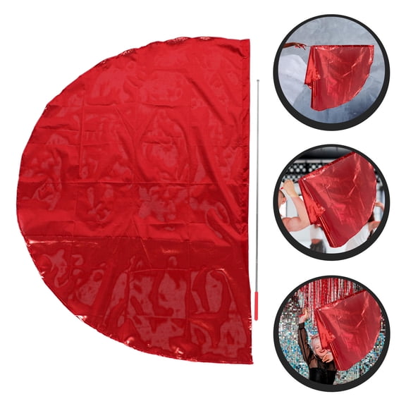 LOLIPPYY Fire Flags For Worship Dance Semicircle Flag Red 1Set Performance Enhancement