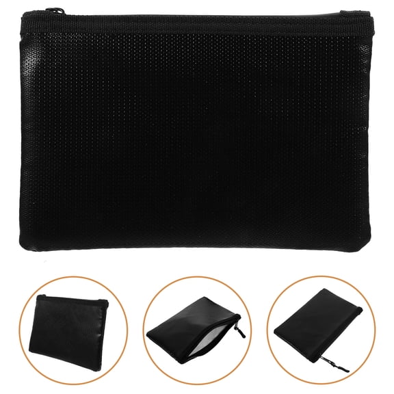 LOLIPPYY Fire Resistant Document Pouch Zipper File Organizer with Fiberglass Material