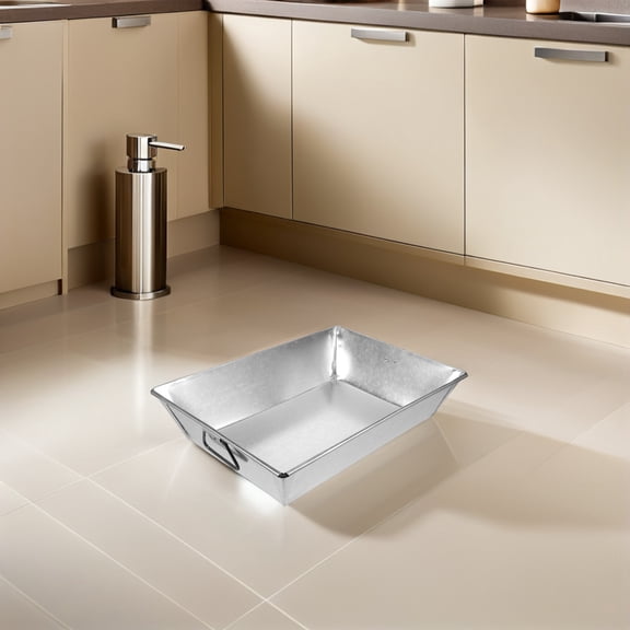 LOLIPPYY Fireplace Ash Collection Tray Metal Fire Place Pan with Handles Resistant to Rust and Dents