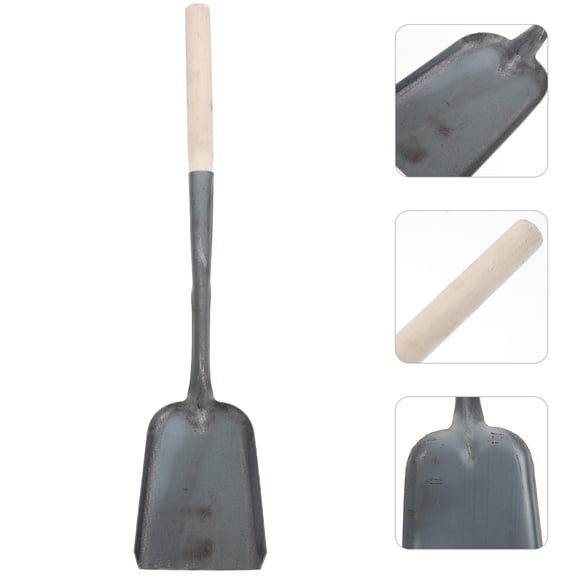 LOLIPPYY Fireplace Cleaning Set Ash Cleaning Wooden and Iron Tools for Home Cleaning with Random Style 2Pcs