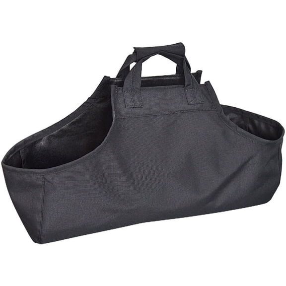 LOLIPPYY Firewood Storage Bag Black Oxford Cloth Outdoor Camping Carrying Tote 1 Set