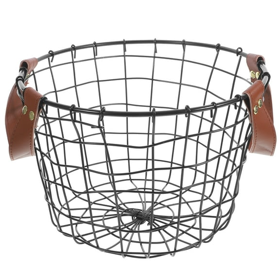 LOLIPPYY Firewood Storage Basket Wire Storage Basket Logging Carrier with Handle Metal Wire Basket