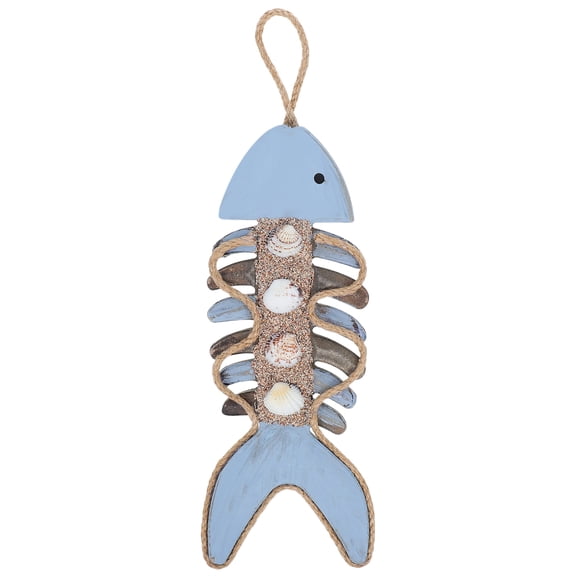 LOLIPPYY Fish Bone Wall Decor: Mediterranean Style Nautical Hanging Decoration For Home - Beach Theme Wall Art - Coastal Fish Bone Ornament For Living Room